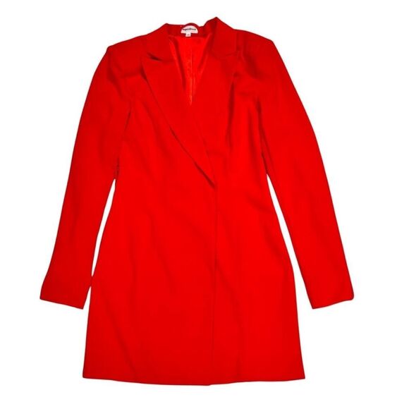 Superdown REVOLVE Joan Belted Jacket Dress Mini Red Tailored Double Breasted XS - Picture 3 of 12